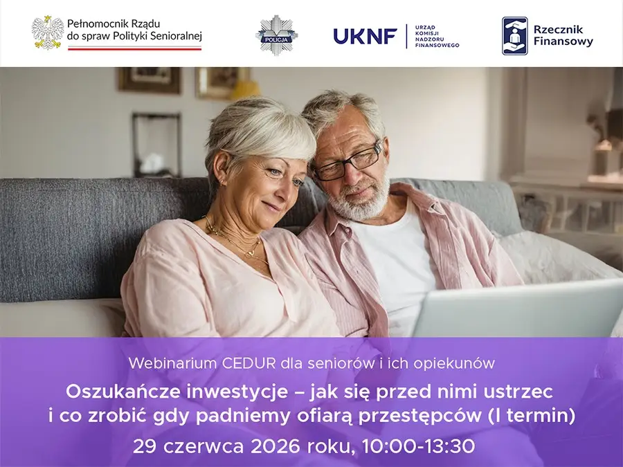 Bezpłatne webinarium KNF dla seniorów: jak nie dać się oszukać?