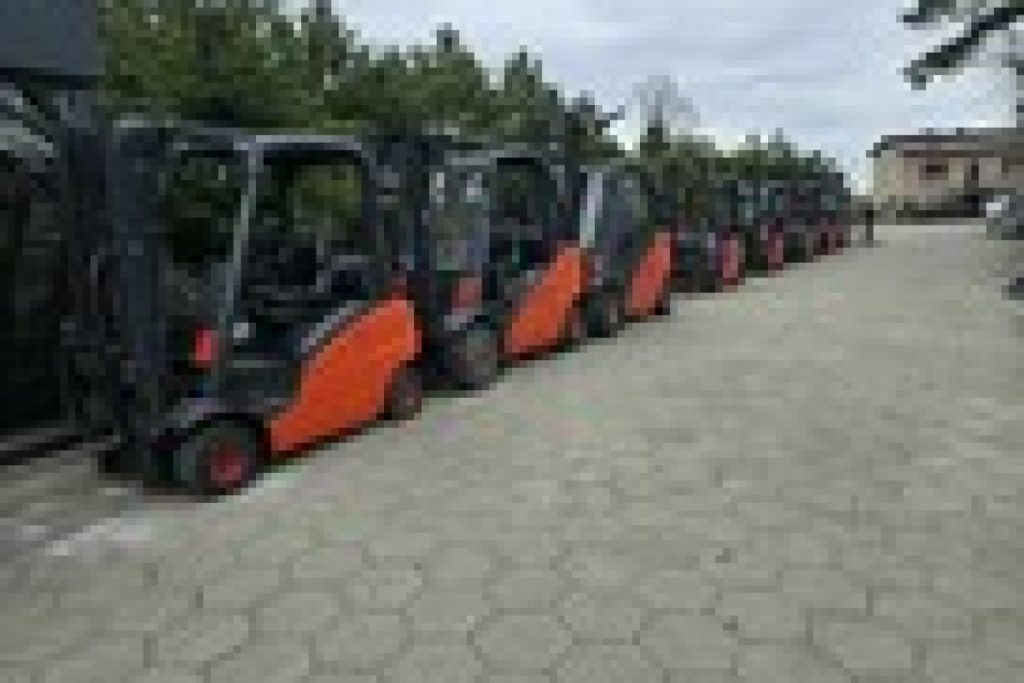 forklift, Linde, warehouse