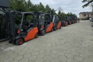 forklift, Linde, warehouse